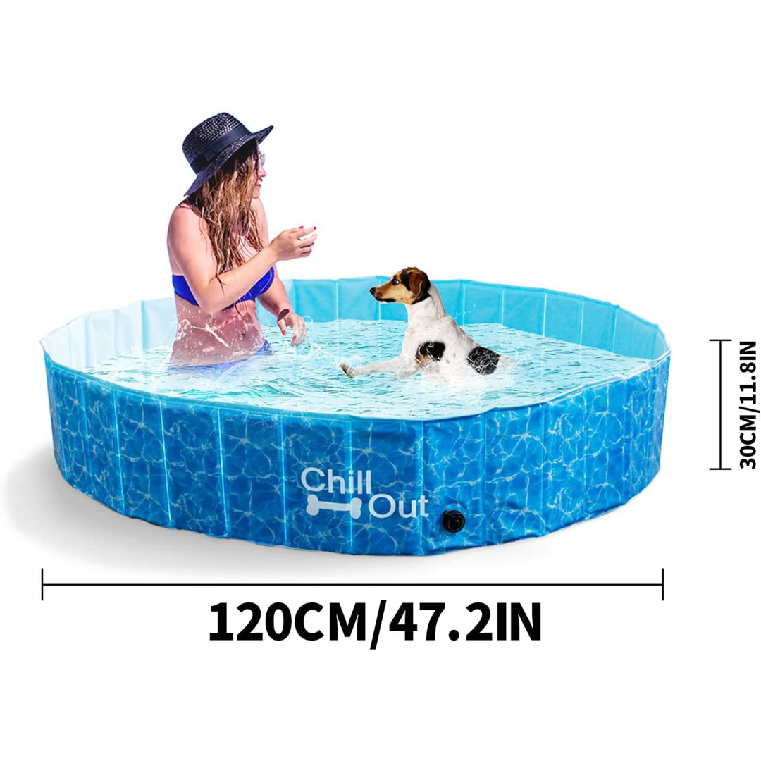 AFP Foldable Dog Swim Pool: 47.2"