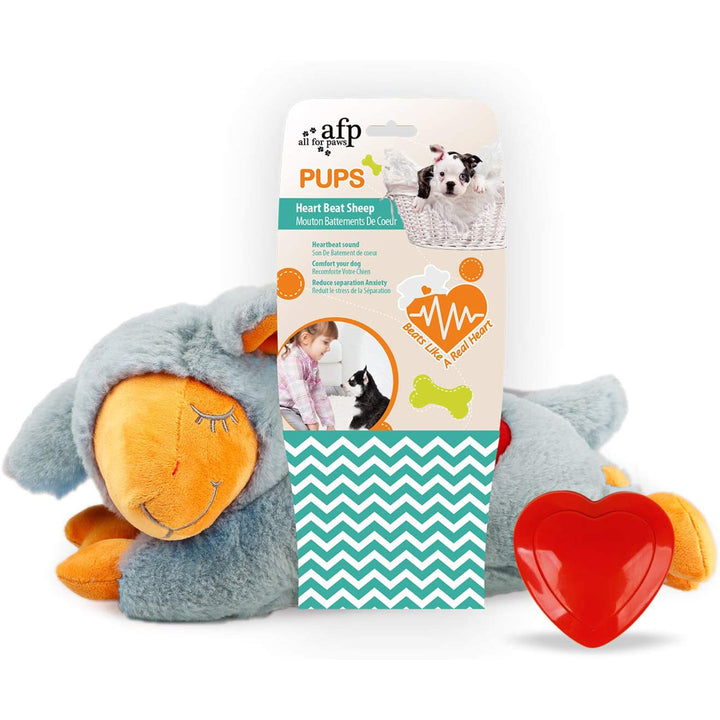 All For Paws Heart Beat Sheep Behavioral Aid Plush Dog Toy | Grey