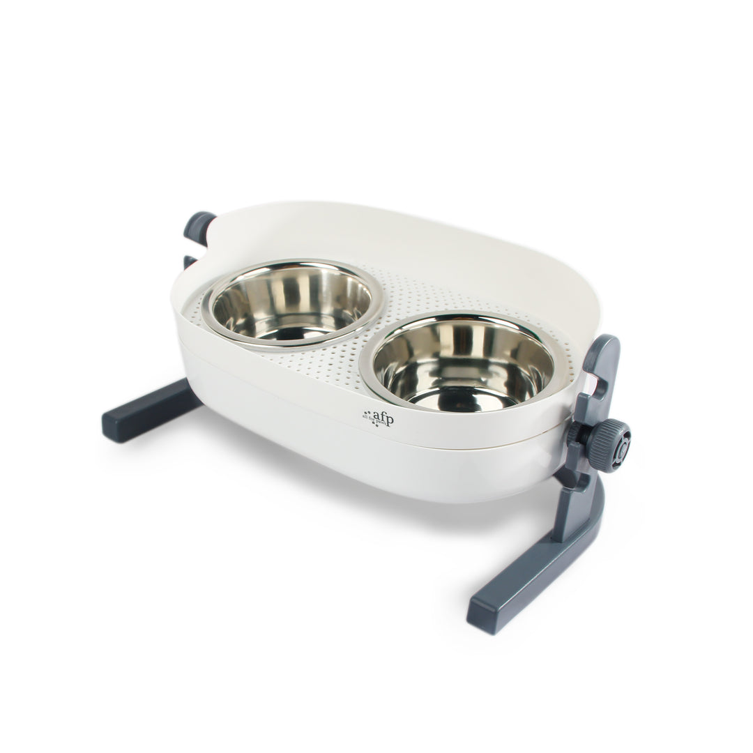 All For Paws 3 In 1 Elevated Double Diner Dog & Cat Bowls