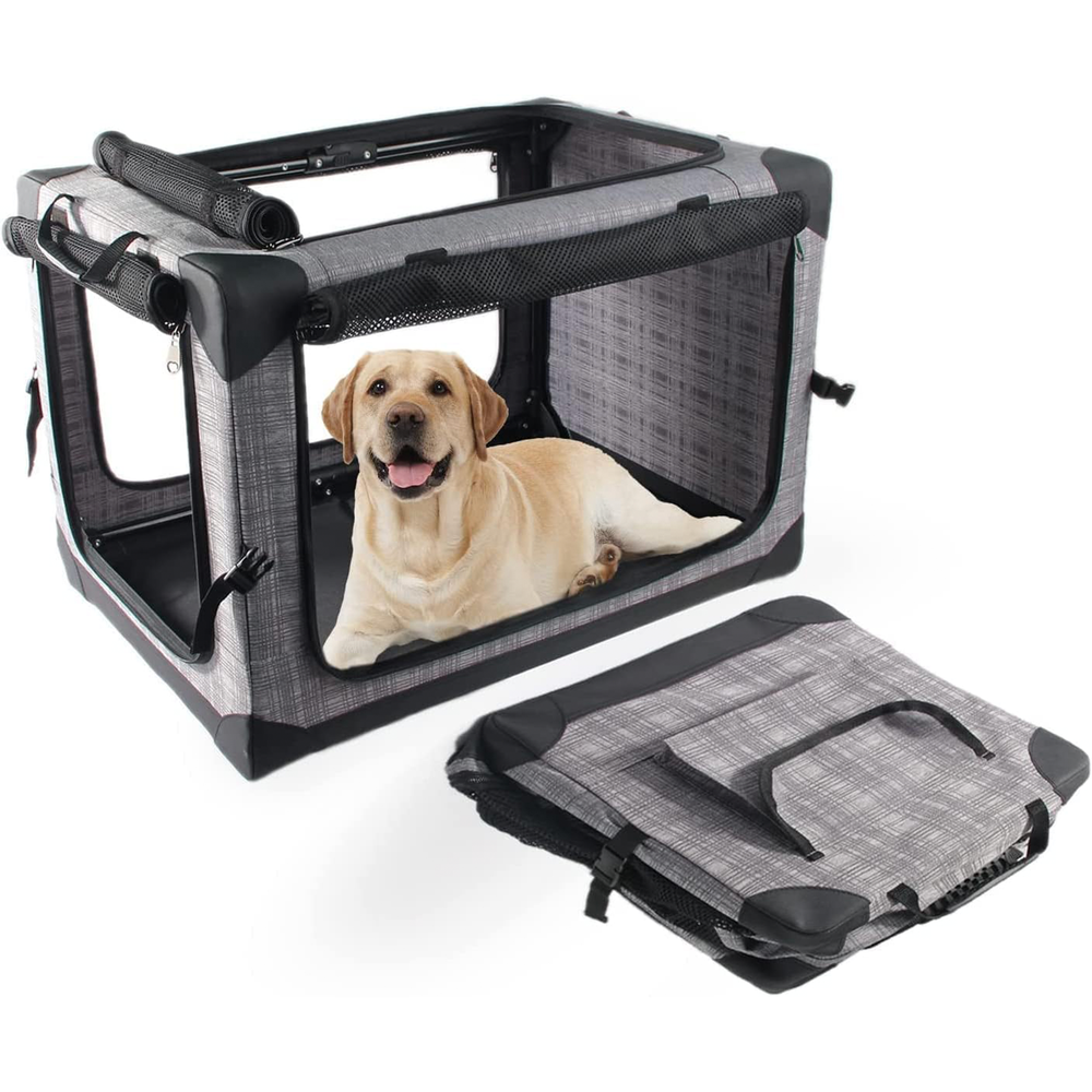 All For Paws 4 Paws Dog Crate 4 Door Folding Dog Carrier Wag2me