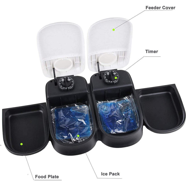 Pawise Automatic Pet Feeder Water Bowl Dog & Cat Food Dispenser