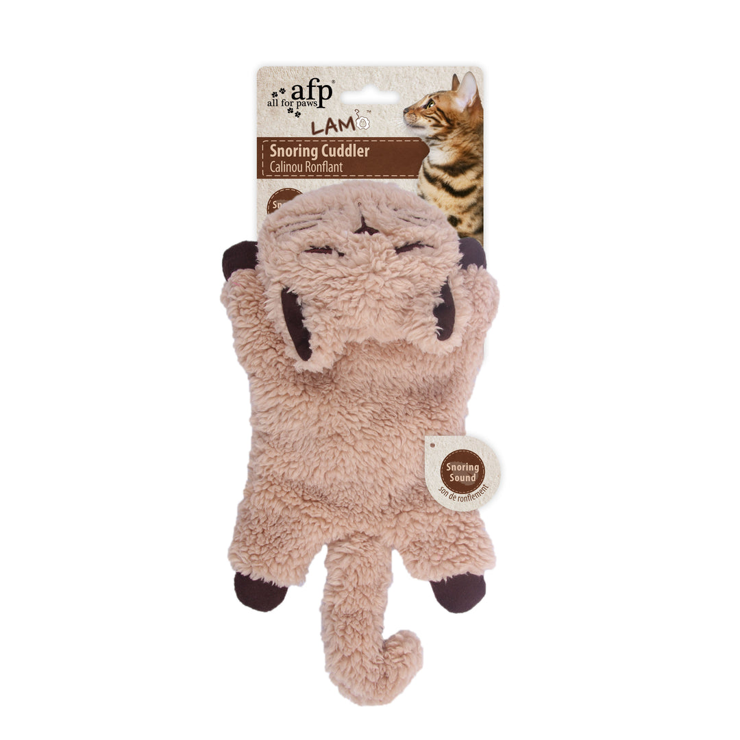 All For Paws Snoring Cuddler (Cat) Purr Sound Calming Plush Cat Toy