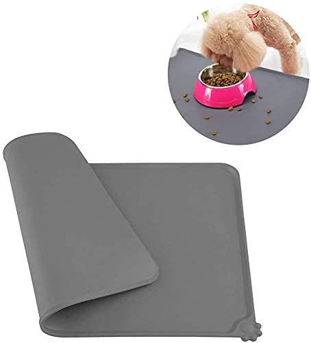 Original Silicone Pet Feeding Mat For Dogs & Pets (Standard, Gray)