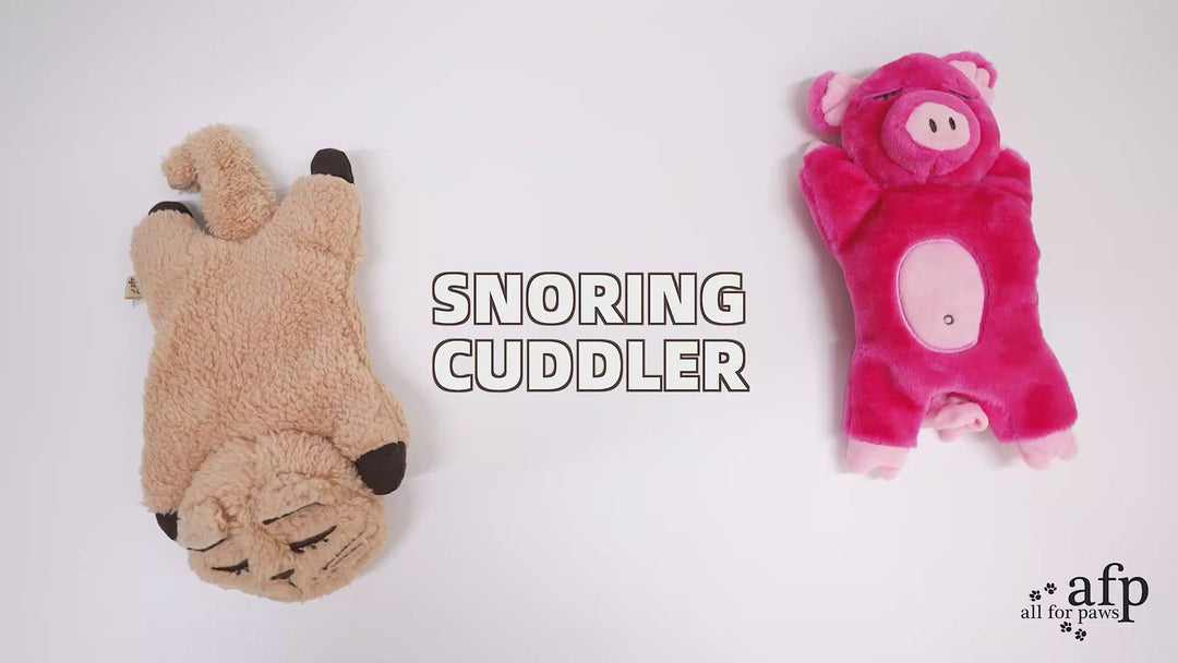 All For Paws Snoring Cuddler (Cat) Purr Sound Calming Plush Cat Toy