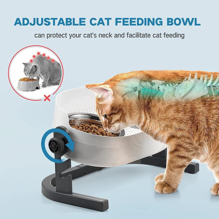 All For Paws 3 In 1 Elevated Double Diner Dog & Cat Bowls