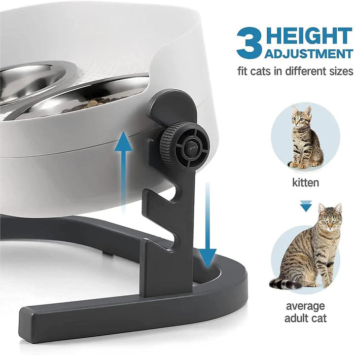 All For Paws 3 In 1 Elevated Double Diner Dog & Cat Bowls