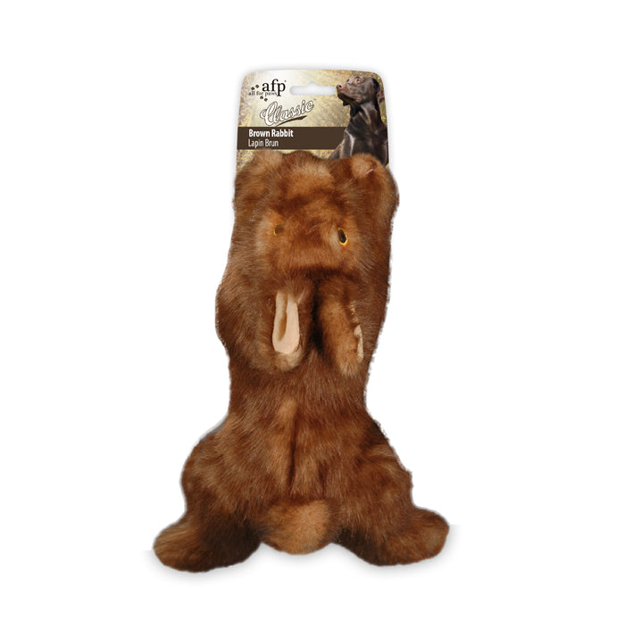 All For Paws Brown Rabbit Squeaky Plush Dog Toy
