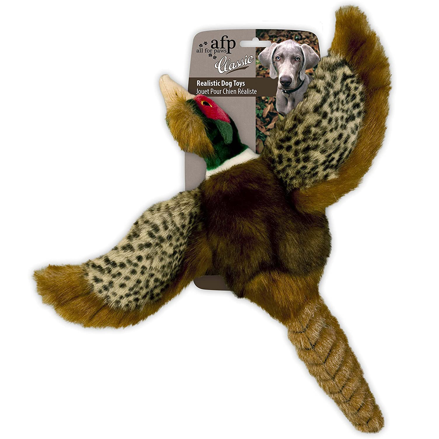 All For Paws Realistic Pheasant Squeaky Plush Dog Toy