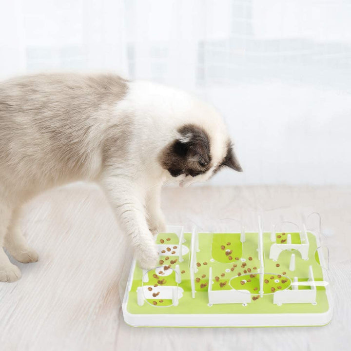 All For Paws Puzzle Cat Feeder Treat Maze Interactive Cat Toy